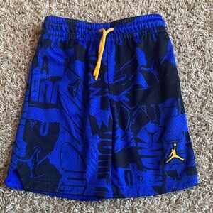 Jordan Kids' Black and Blue Graphic Shorts